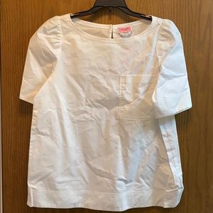 Kate Spade short sleeve twill blouse
